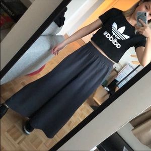 100% Cotton Adidas Black Crop Top Tee T Shirt XS